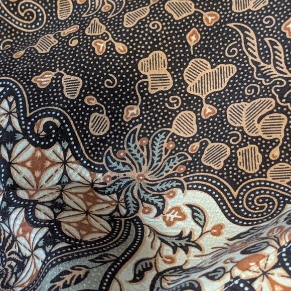 HOMEMADE CROSSBODY BAG-BEAUTIFUL EXOTIC FABRIC-BROWNS/TANS/SAGE-UNUSED - Picture 6 of 11